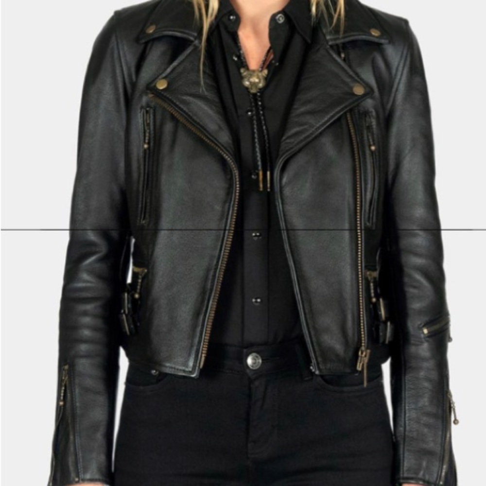 Straight to Hell Apparel rare Leather Jacket women’s x-small